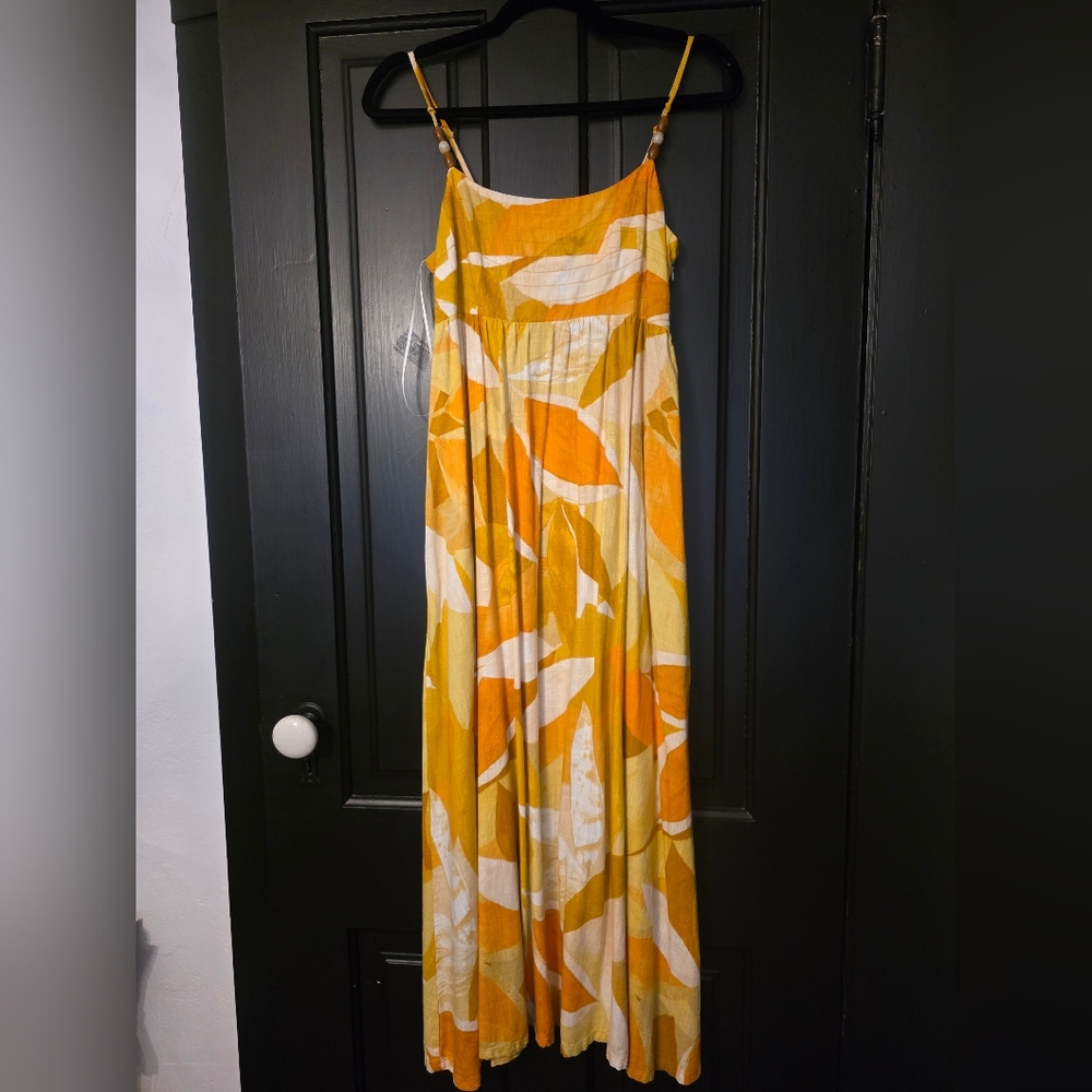 1. State Orange and White Maxi Dress